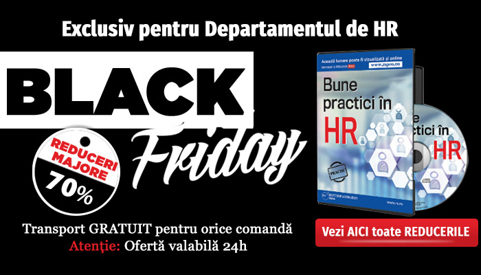 Exclusiv pentru departamentul HR: Reducere 70% + transport GRATUIT